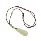 24k GOLD BEAN HETIAN JADE NECKLACE