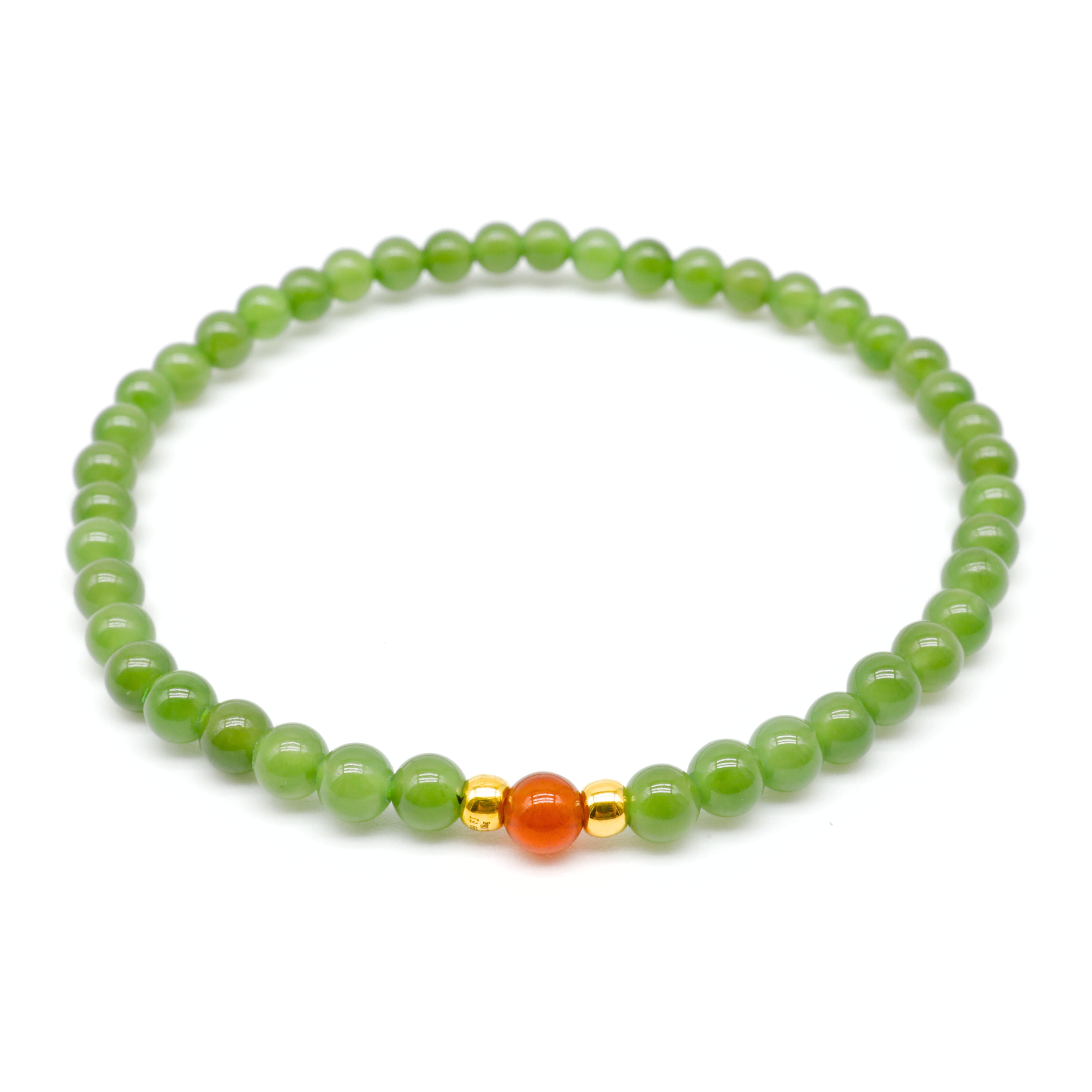 24K gold hetian jade bracelet