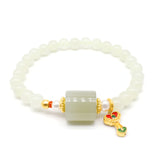 24K gold hetian jade bracelet
