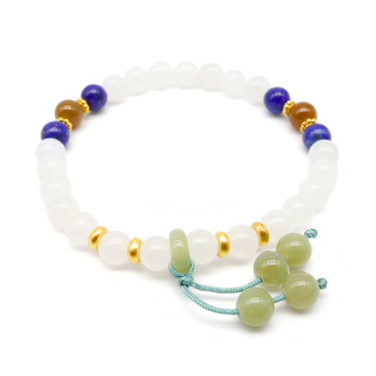 24K gold hetian jade bracelet