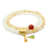 24K gold hetian jade bracelet