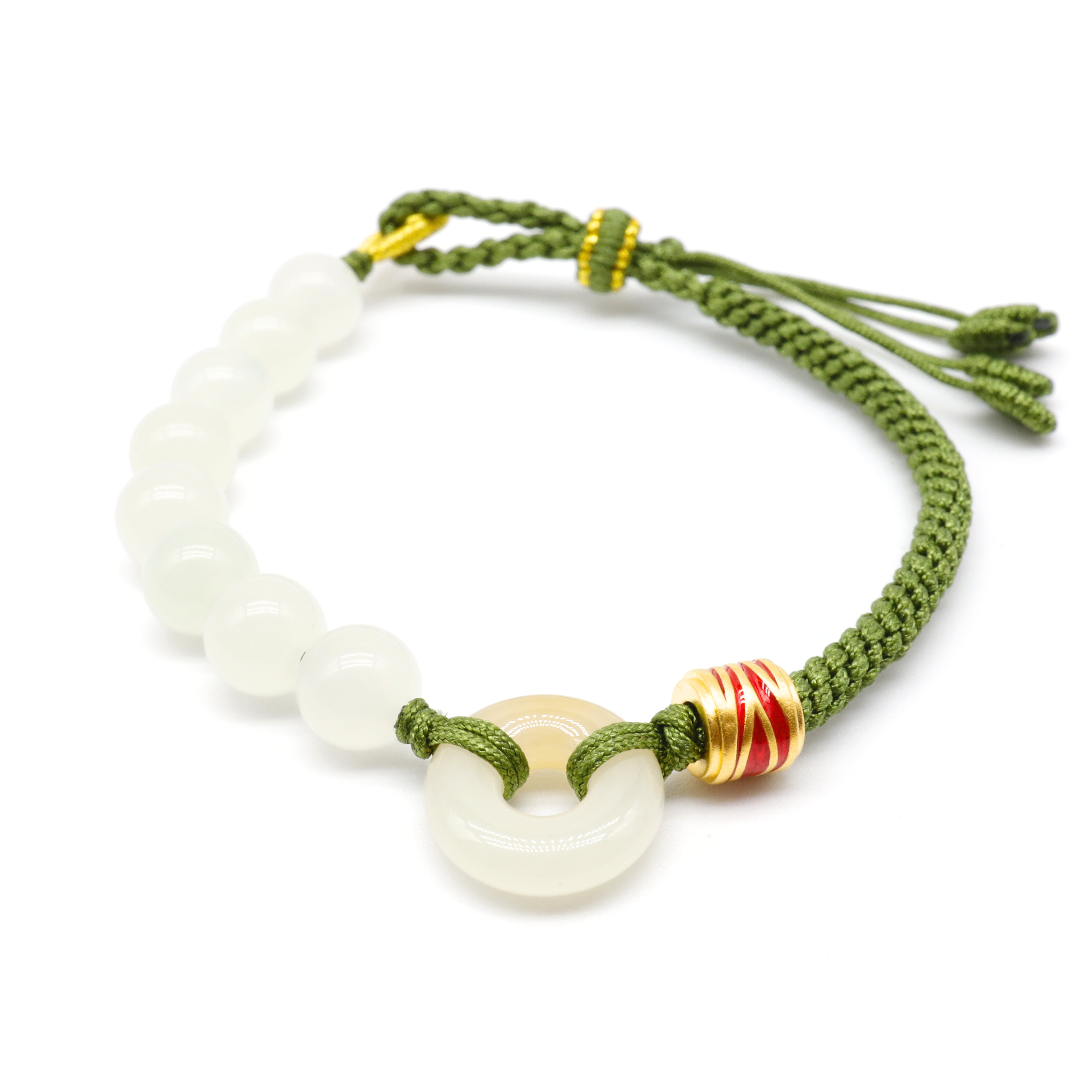 24K gold hetian jade bracelet