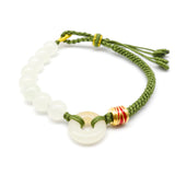 24K gold hetian jade bracelet