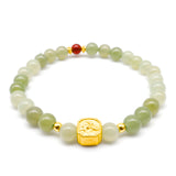 24K gold hetian jade bracelet