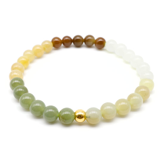 24K gold hetian jade bracelet