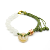 24K gold hetian jade bracelet