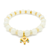 24K gold hetian jade bracelet