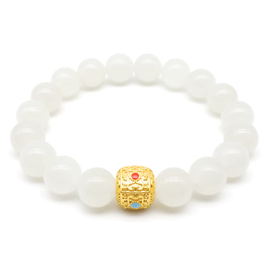 24K gold hetian jade bracelet