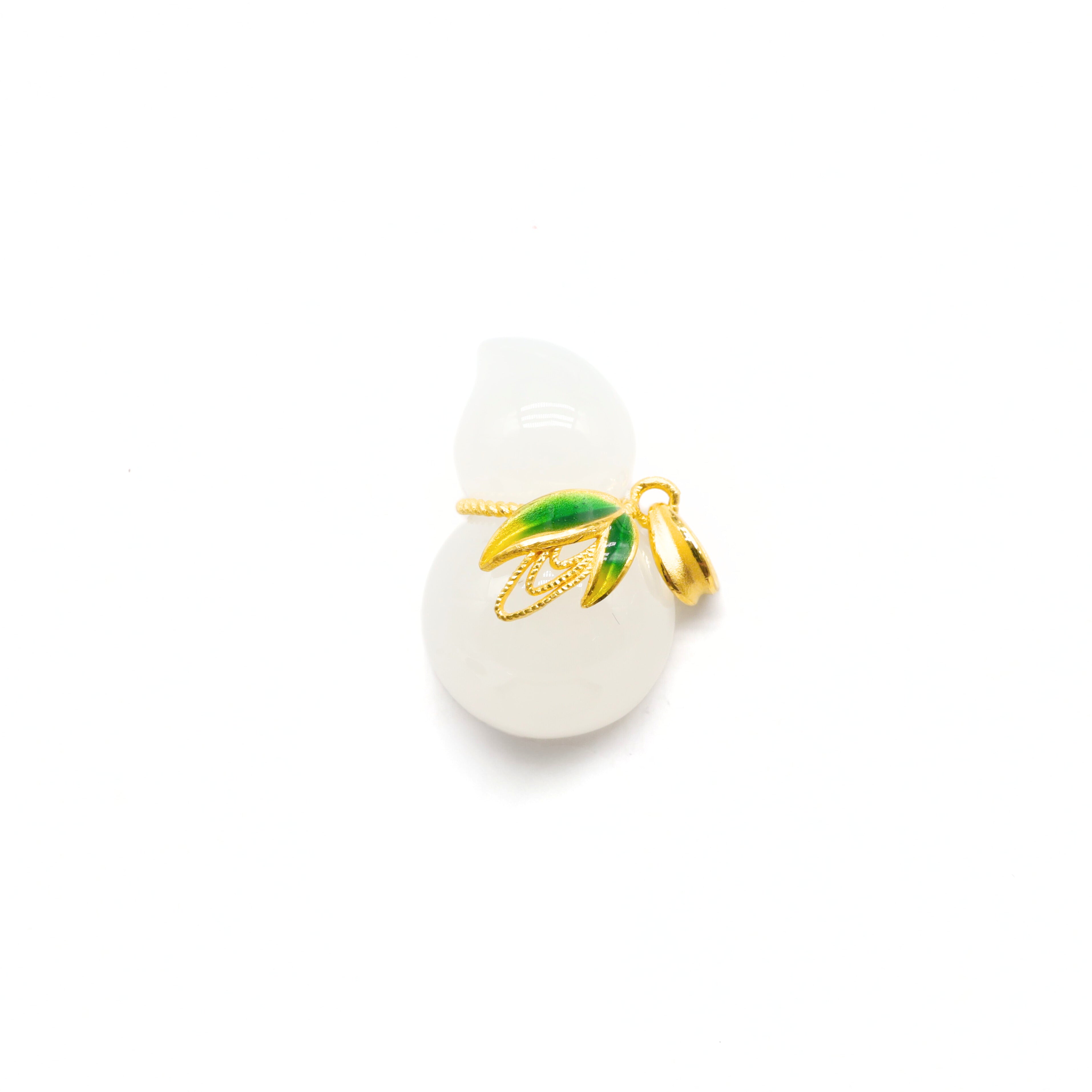 24K Gold Hetian Jade Pendant