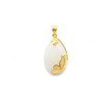 24K Gold Hetian Jade Pendant