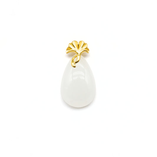 24K Gold Hetian Jade Pendant