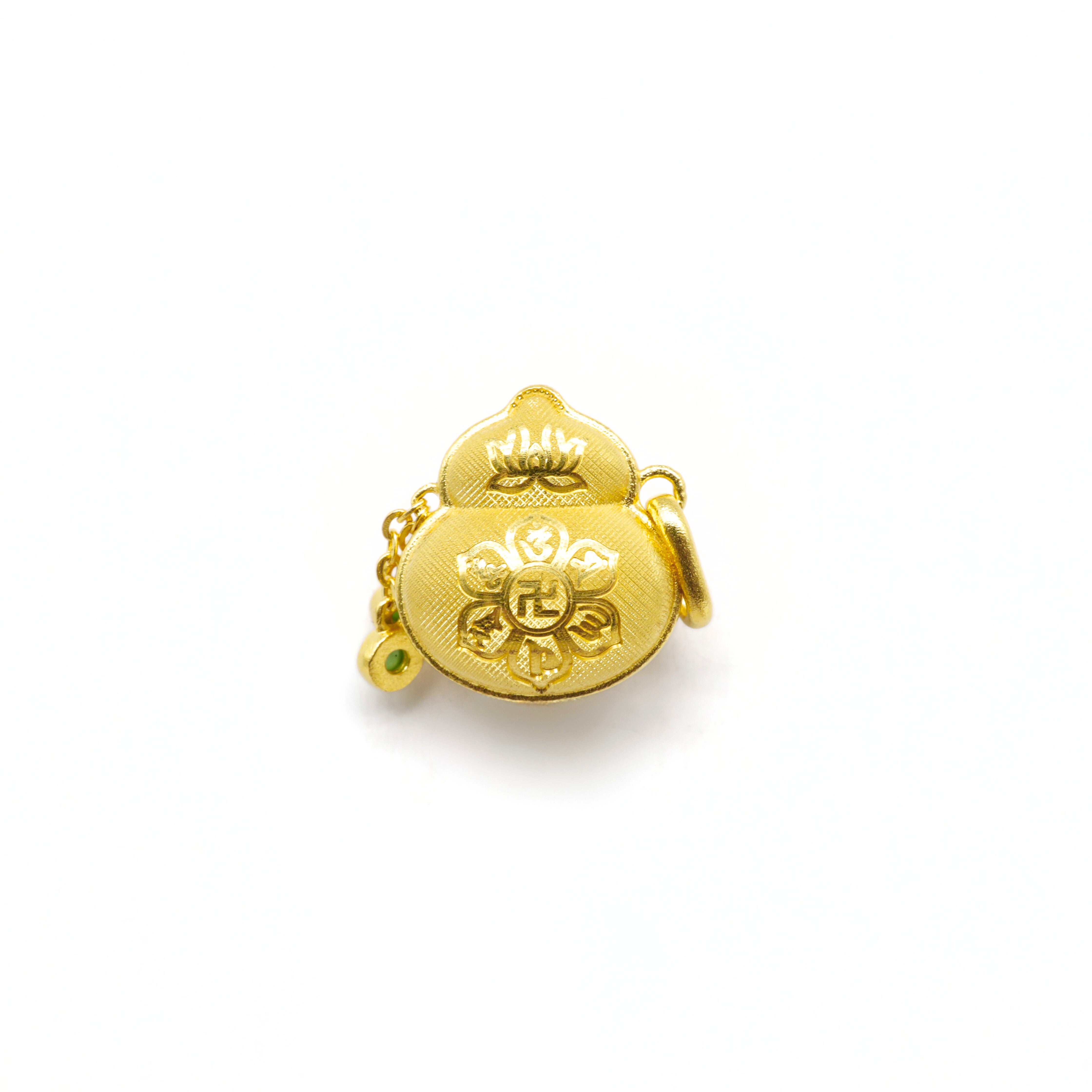24K Gold Hetian Jade Pendant