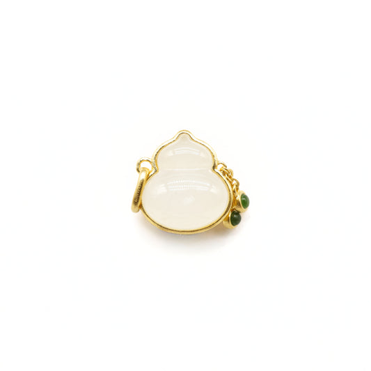 24K Gold Hetian Jade Pendant