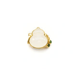 24K Gold Hetian Jade Pendant