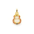 24K Gold Hetian Jade Pendant