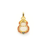 24K Gold Hetian Jade Pendant