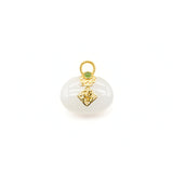 24K Gold Hetian Jade Pendant