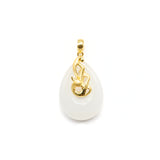 24K Gold Hetian Jade Pendant