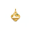 24K Gold Hetian Jade Pendant
