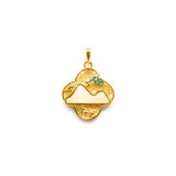 24K Gold Hetian Jade Pendant