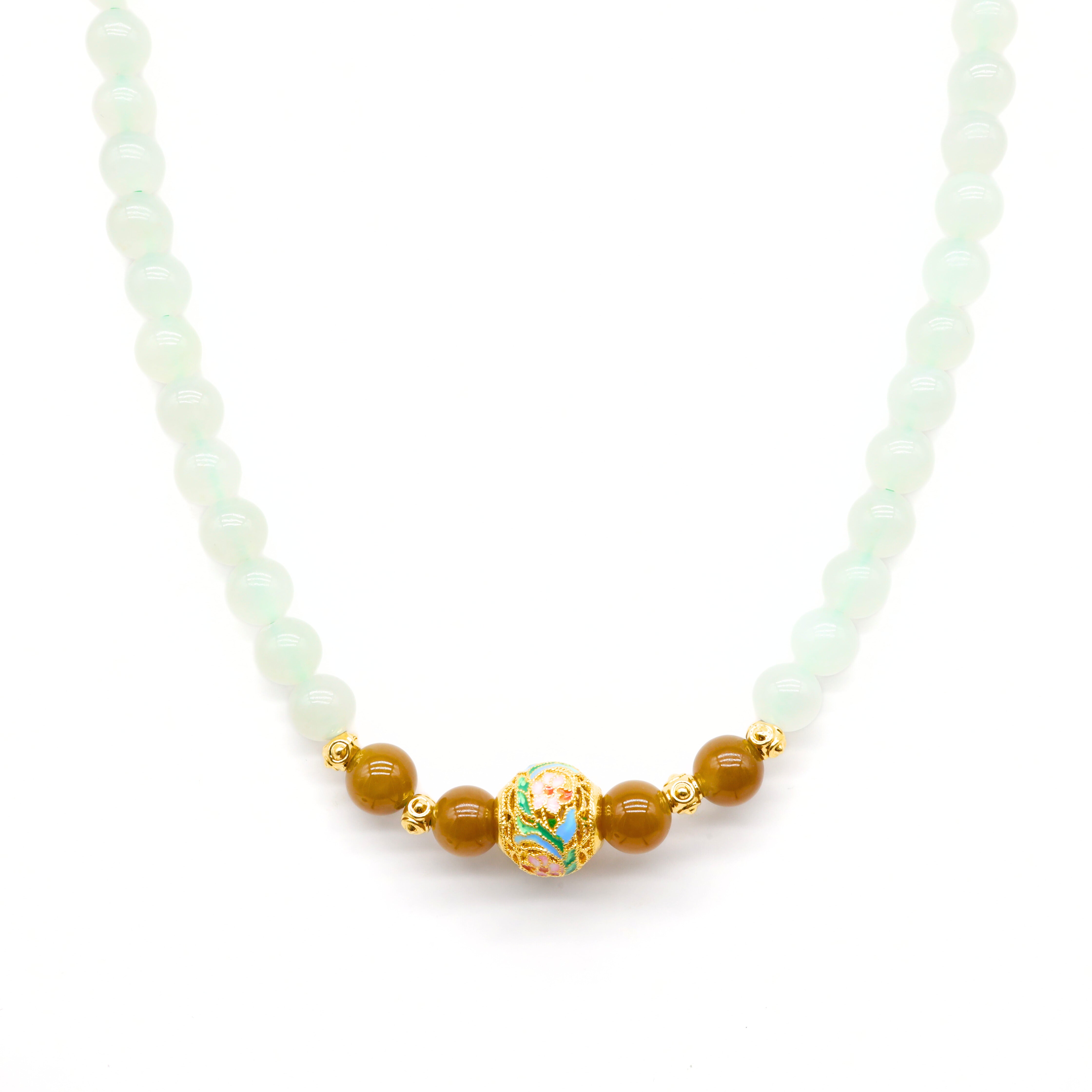24k GOLD HETIAN JADE NECKLACE