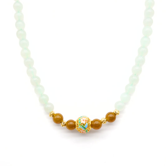 24k GOLD HETIAN JADE NECKLACE