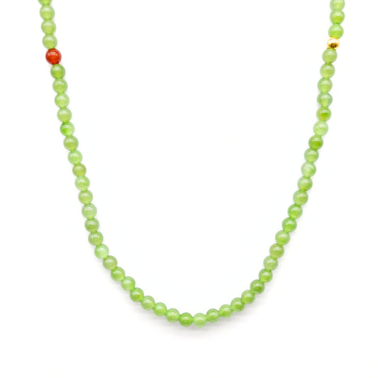24k GOLD HETIAN JADE NECKLACE