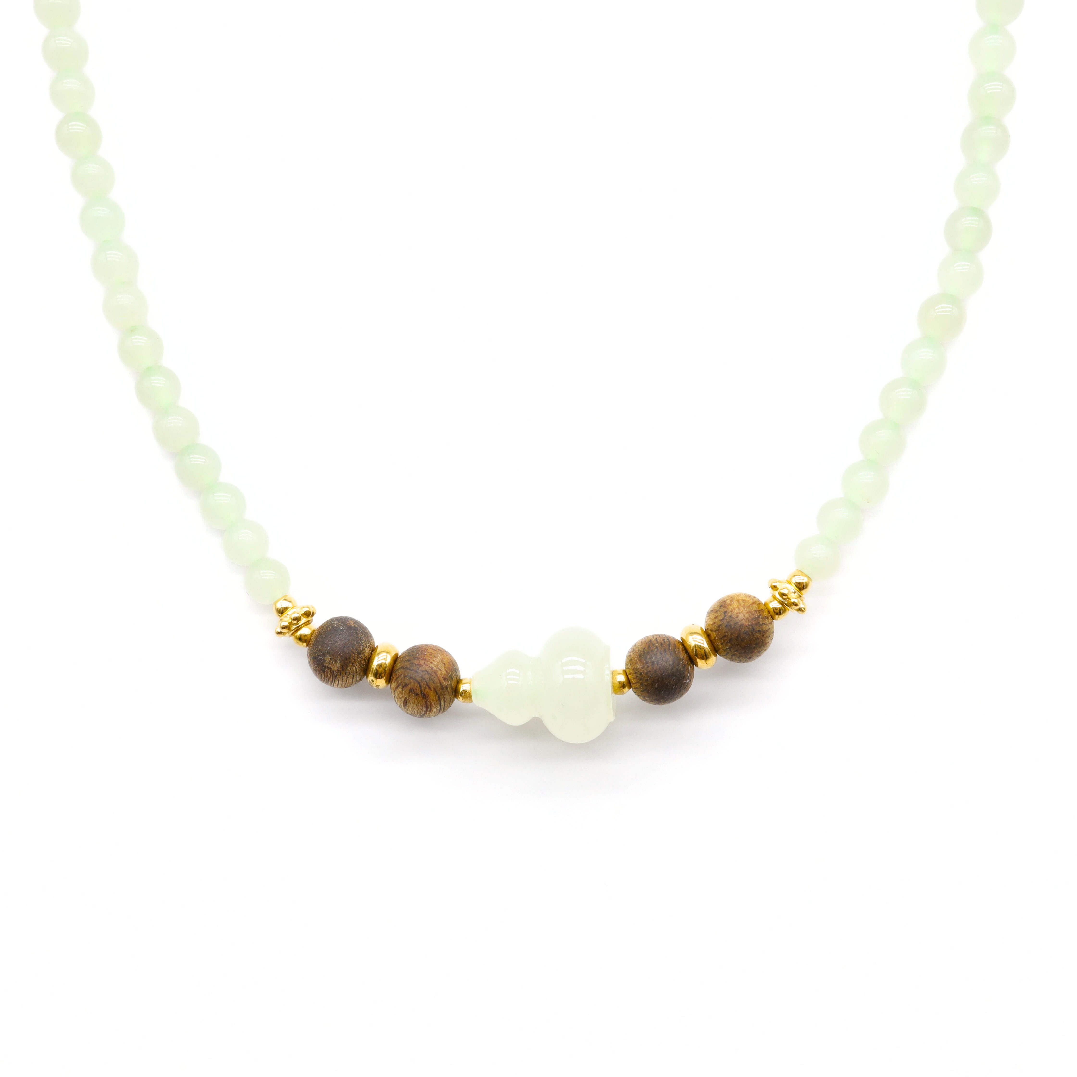 24k GOLD HETIAN JADE NECKLACE