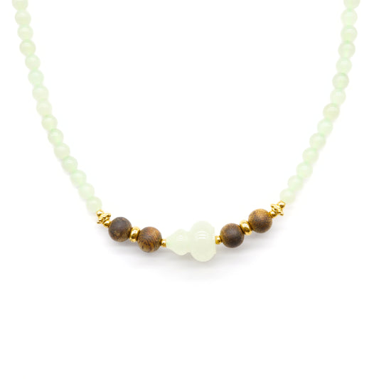 24k GOLD HETIAN JADE NECKLACE