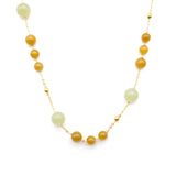 24k GOLD HETIAN JADE NECKLACE