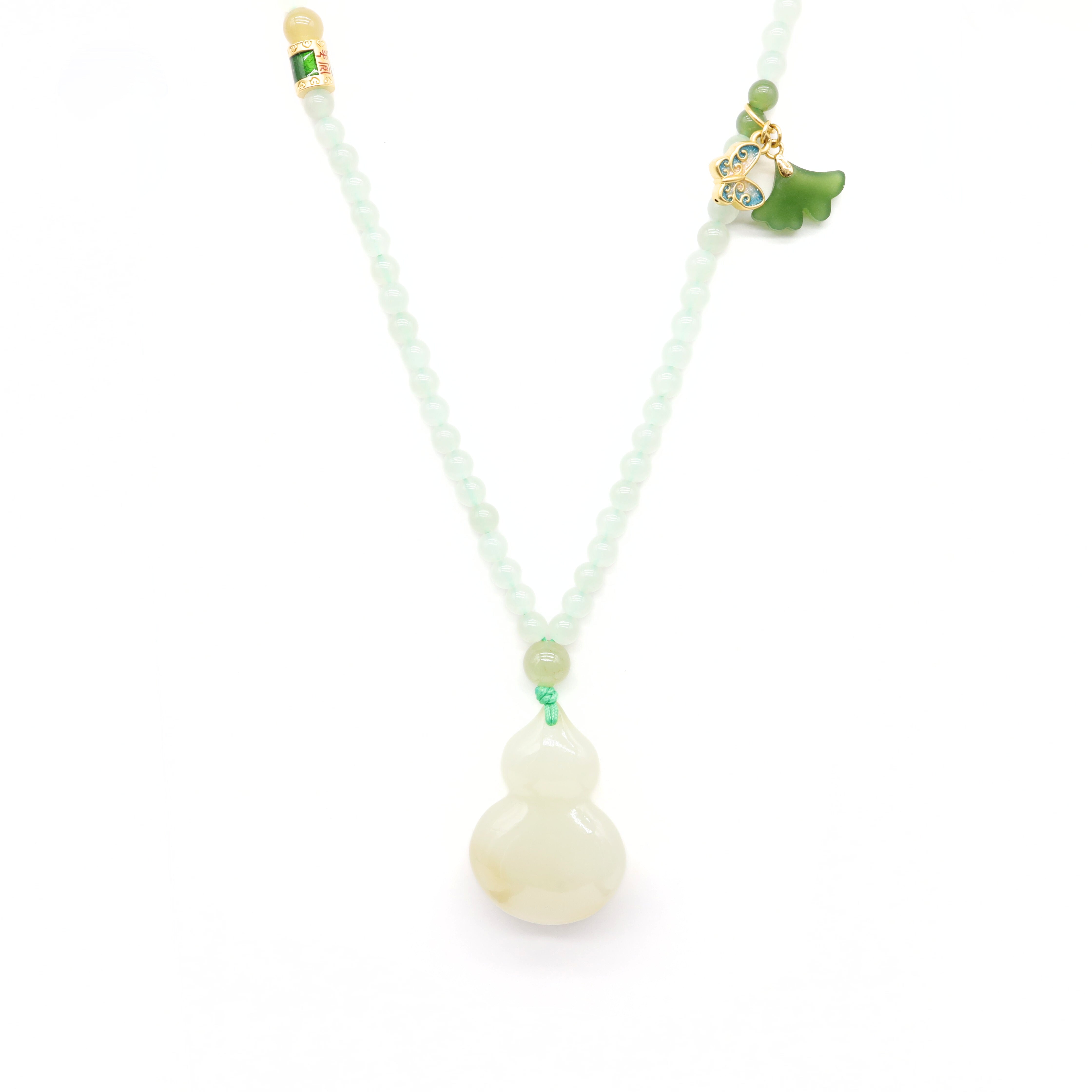 24k GOLD HETIAN JADE NECKLACE