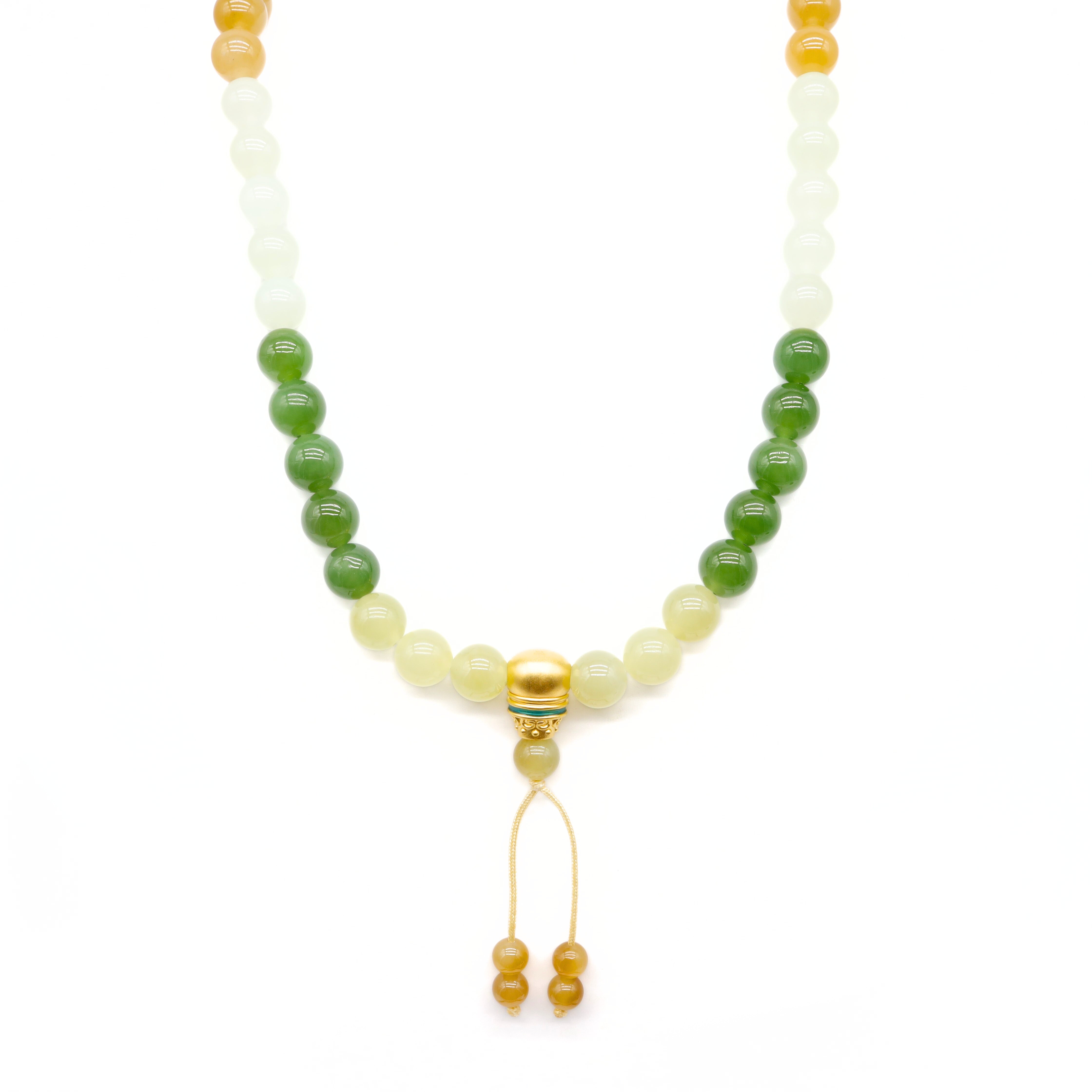 24k GOLD HETIAN JADE NECKLACE