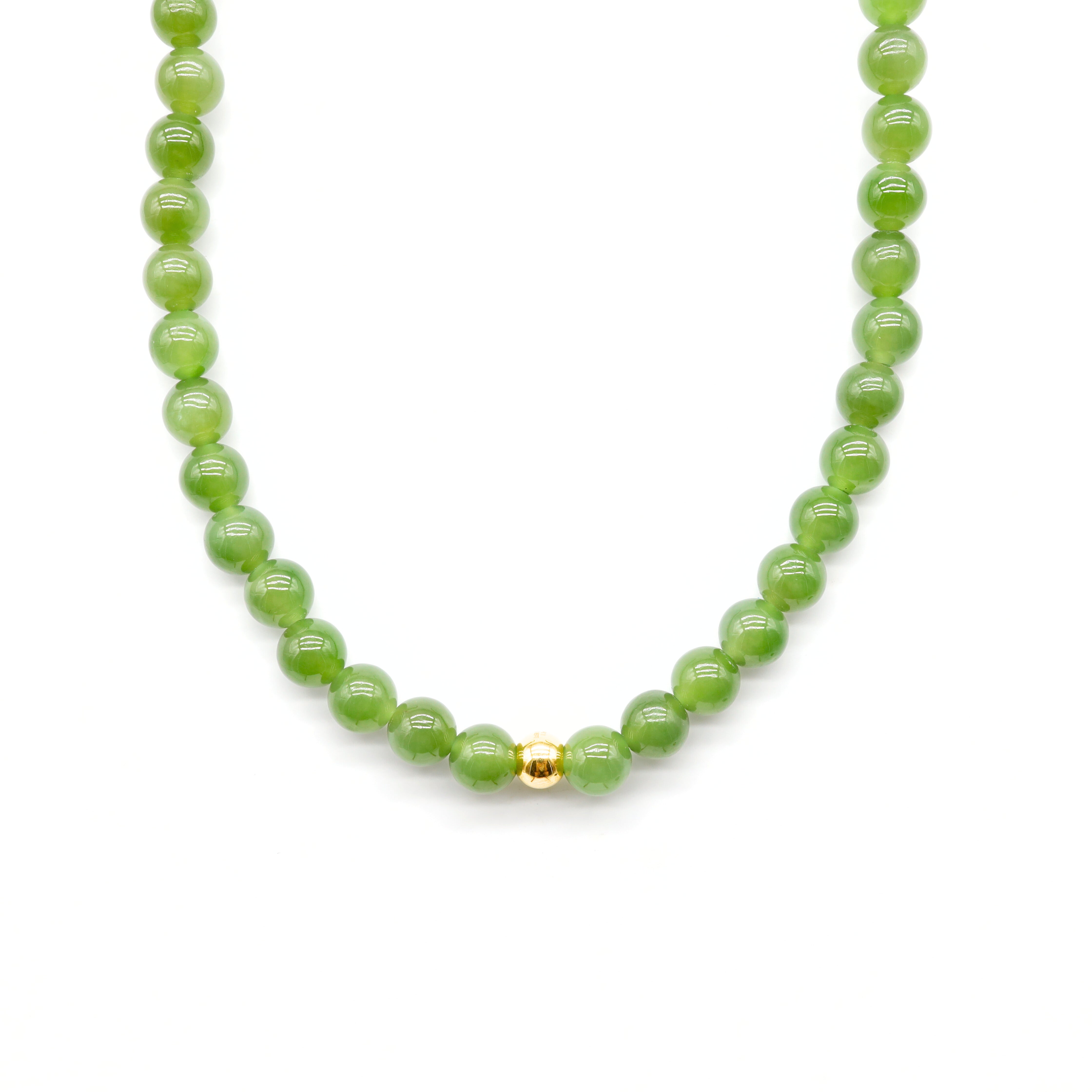 24k GOLD HETIAN JADE NECKLACE