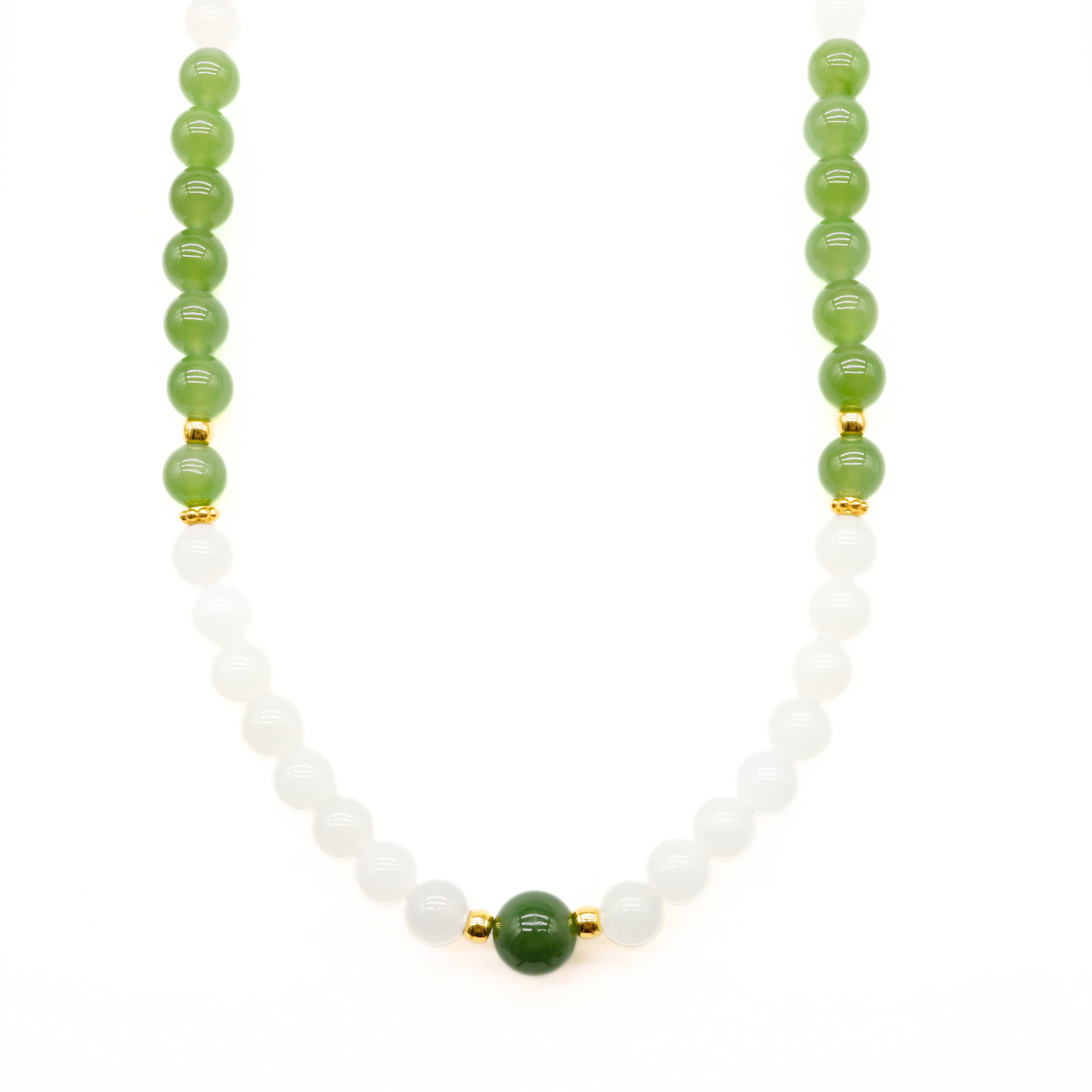 24k GOLD HETIAN JADE NECKLACE