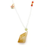 24k GOLD HETIAN JADE NECKLACE