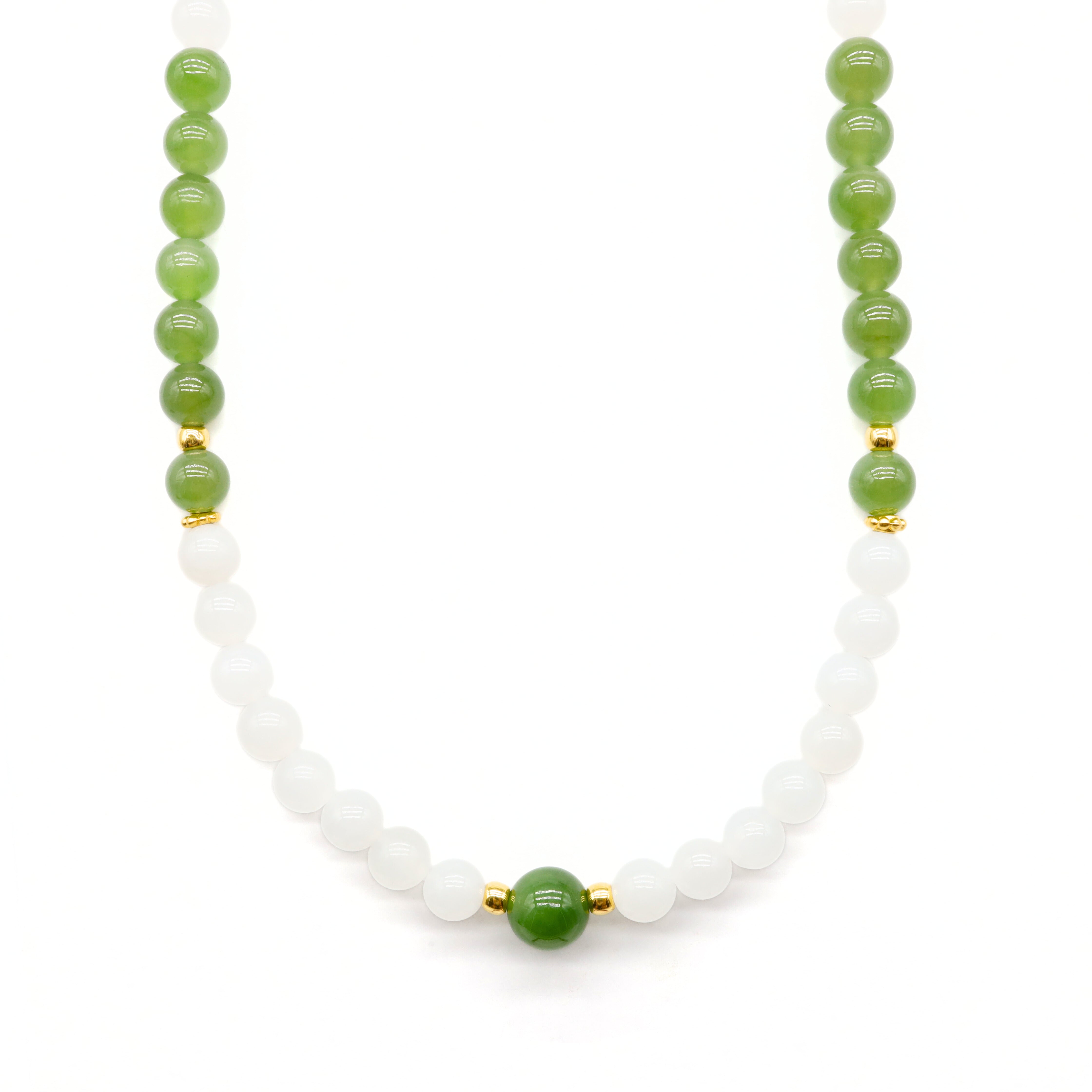 24k GOLD HETIAN JADE NECKLACE