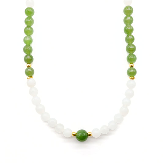 24k GOLD HETIAN JADE NECKLACE