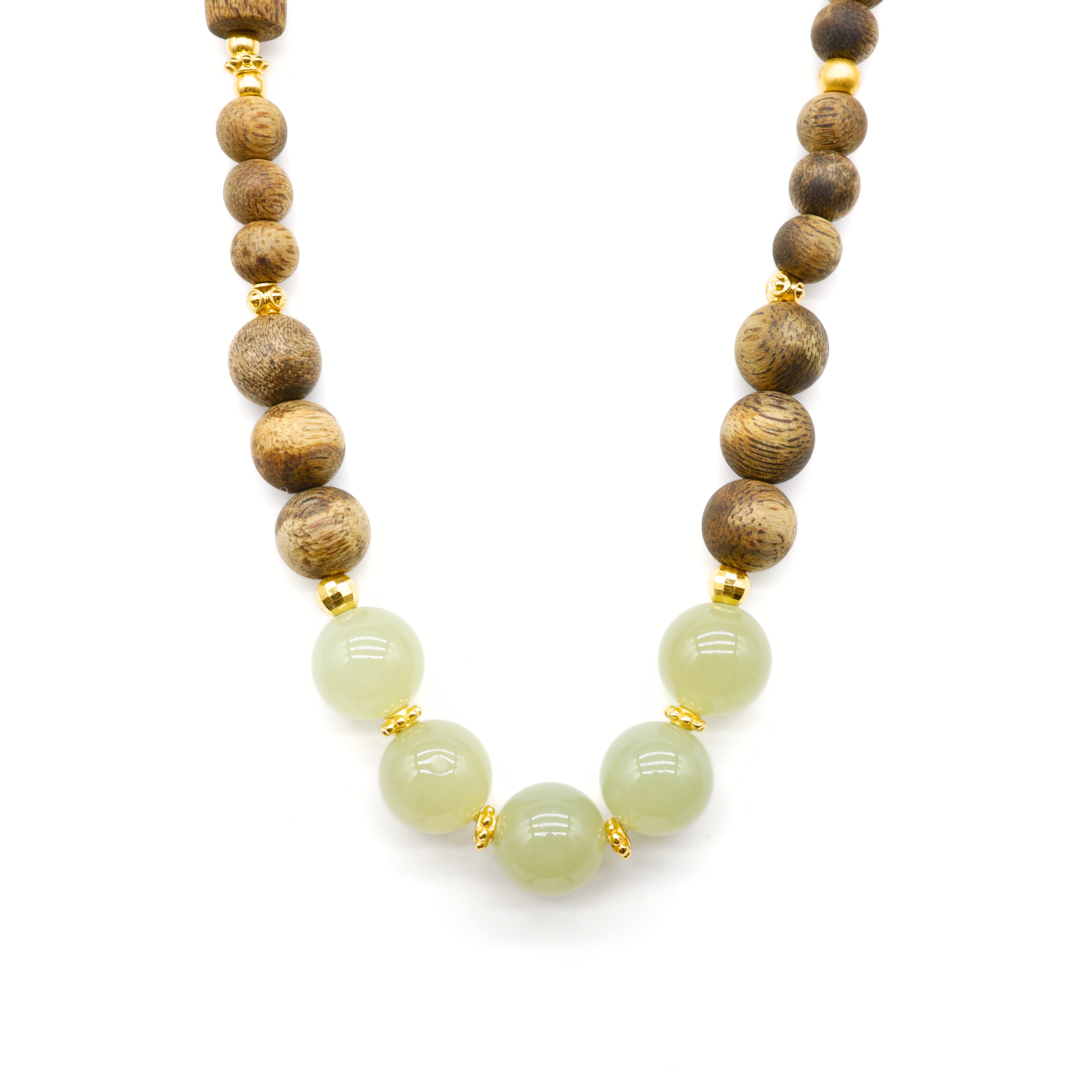 24k GOLD HETIAN JADE NECKLACE