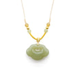 24k GOLD HETIAN JADE NECKLACE