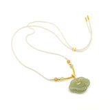 24k GOLD HETIAN JADE NECKLACE