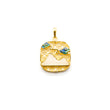 24K Gold Hetian Jade Pendant