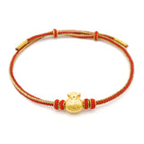 24K Gold Fortune Bag charm Bracelet