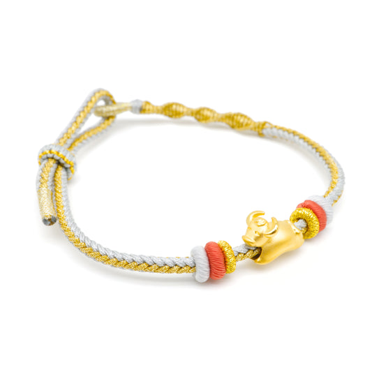 24K Gold Ox charm Bracelet