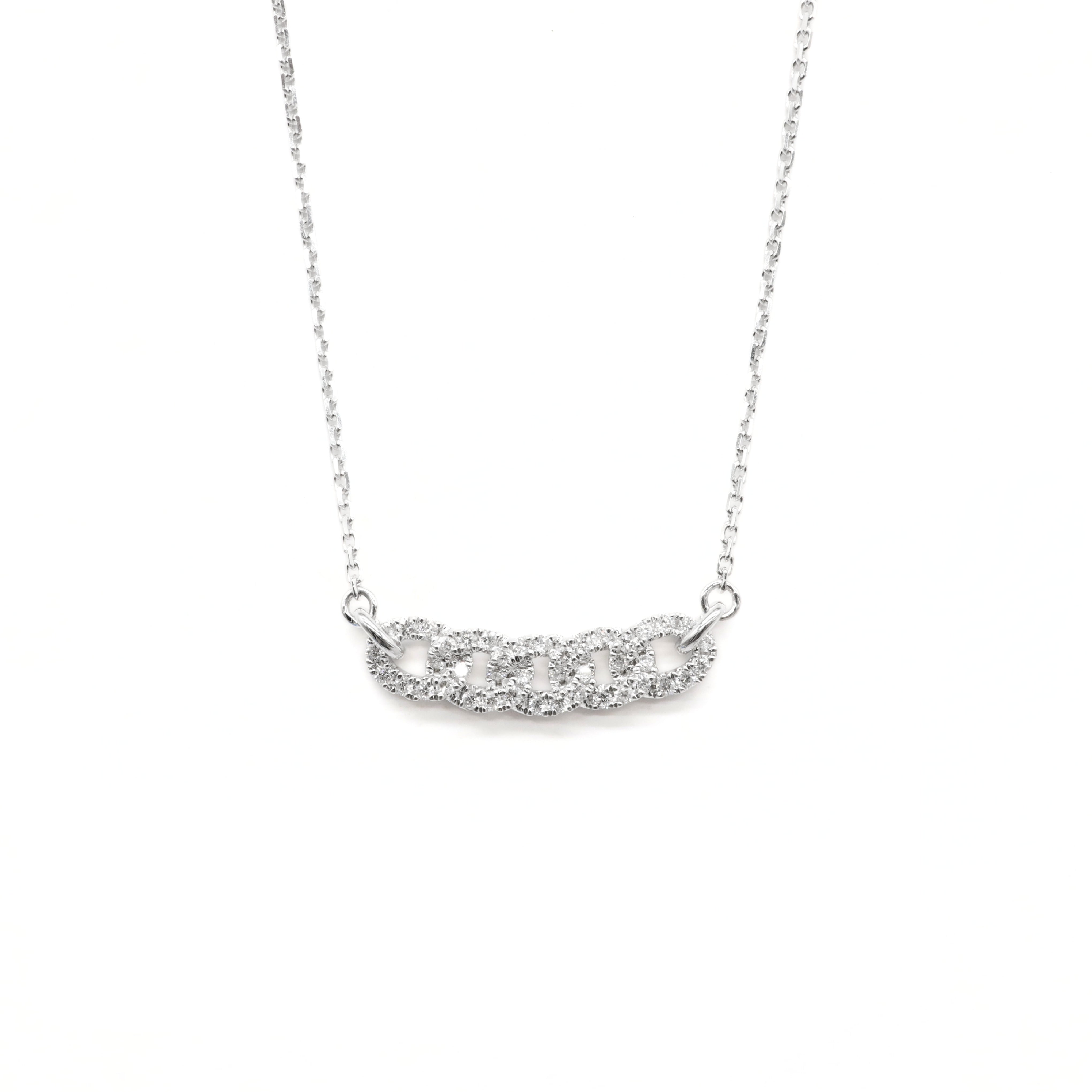 Pavé Chain Lab-Diamonds Link Necklace