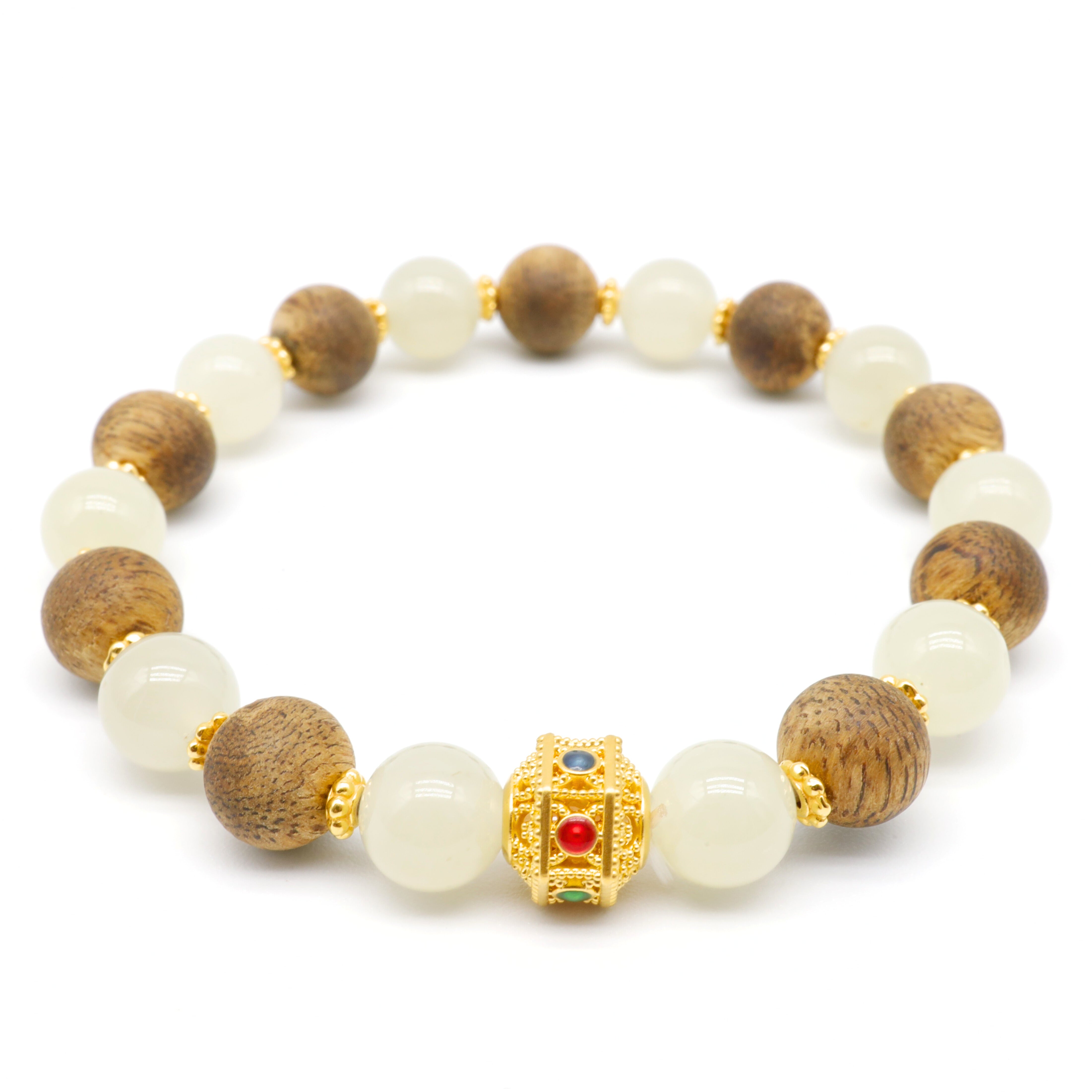 24K GOLD HETIAN JADE BRACELET