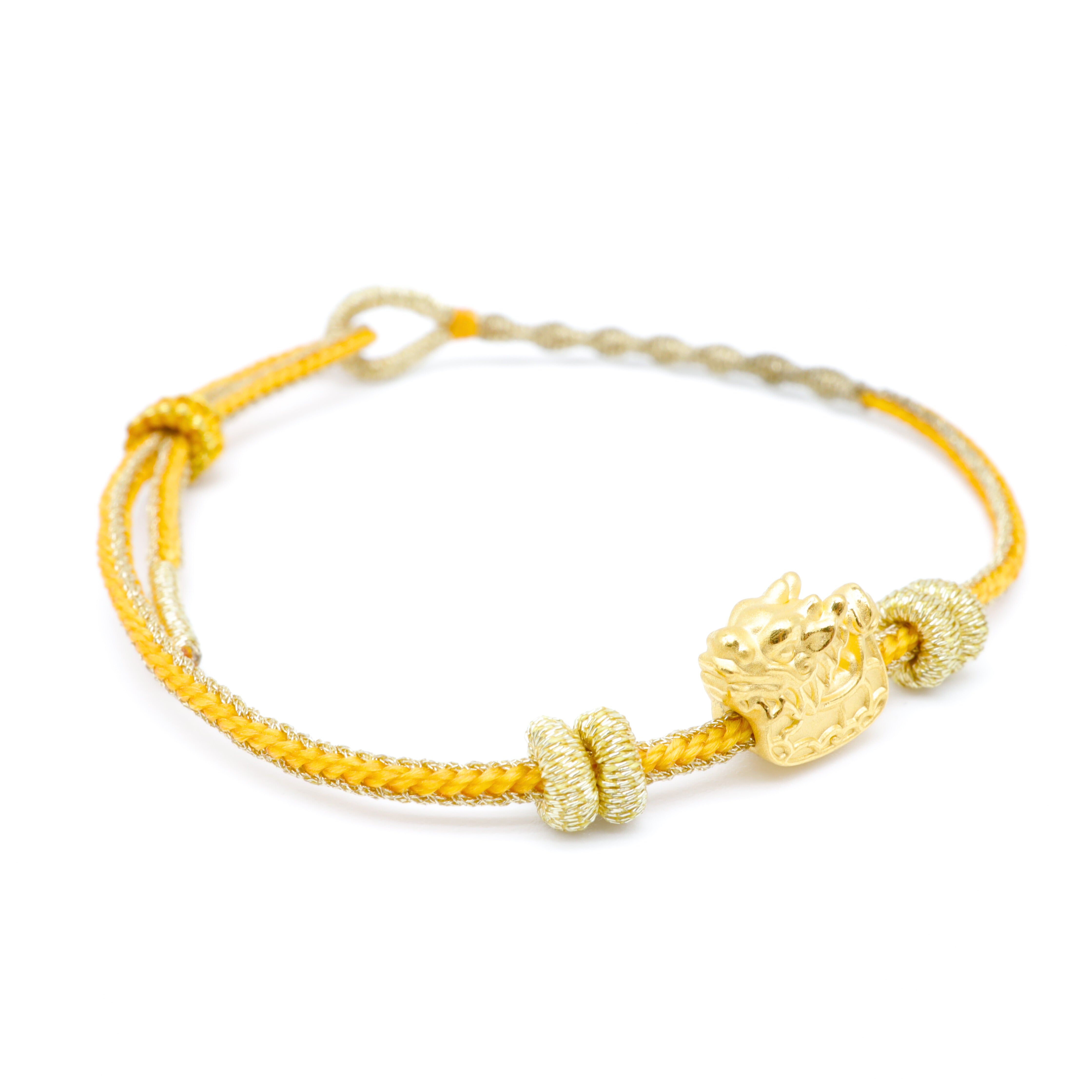 24K Gold Dragon charm Bracelet