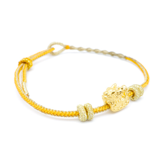 24K Gold Dragon charm Bracelet