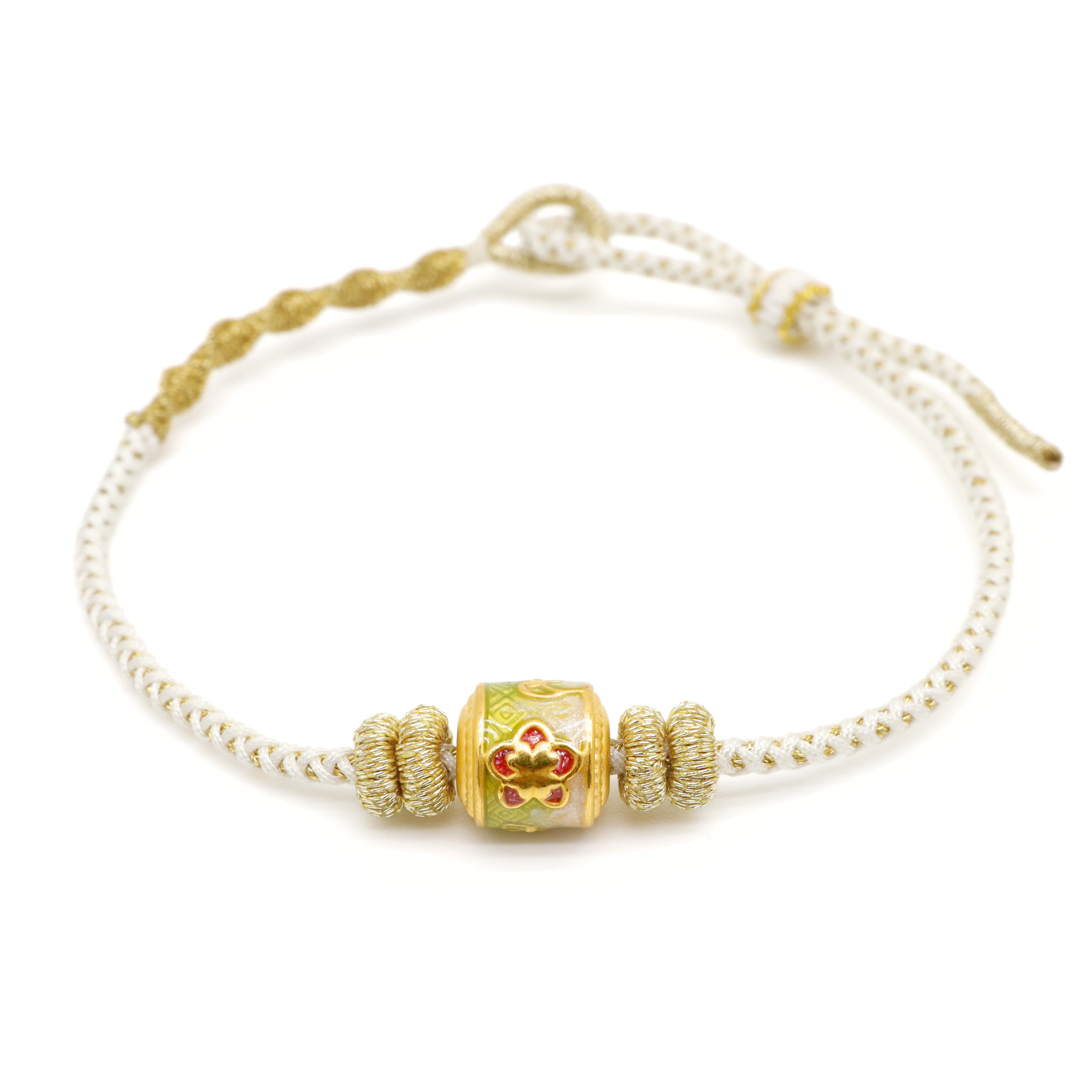 24K Gold floral charm Bracelet