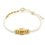 24K Gold floral charm Bracelet
