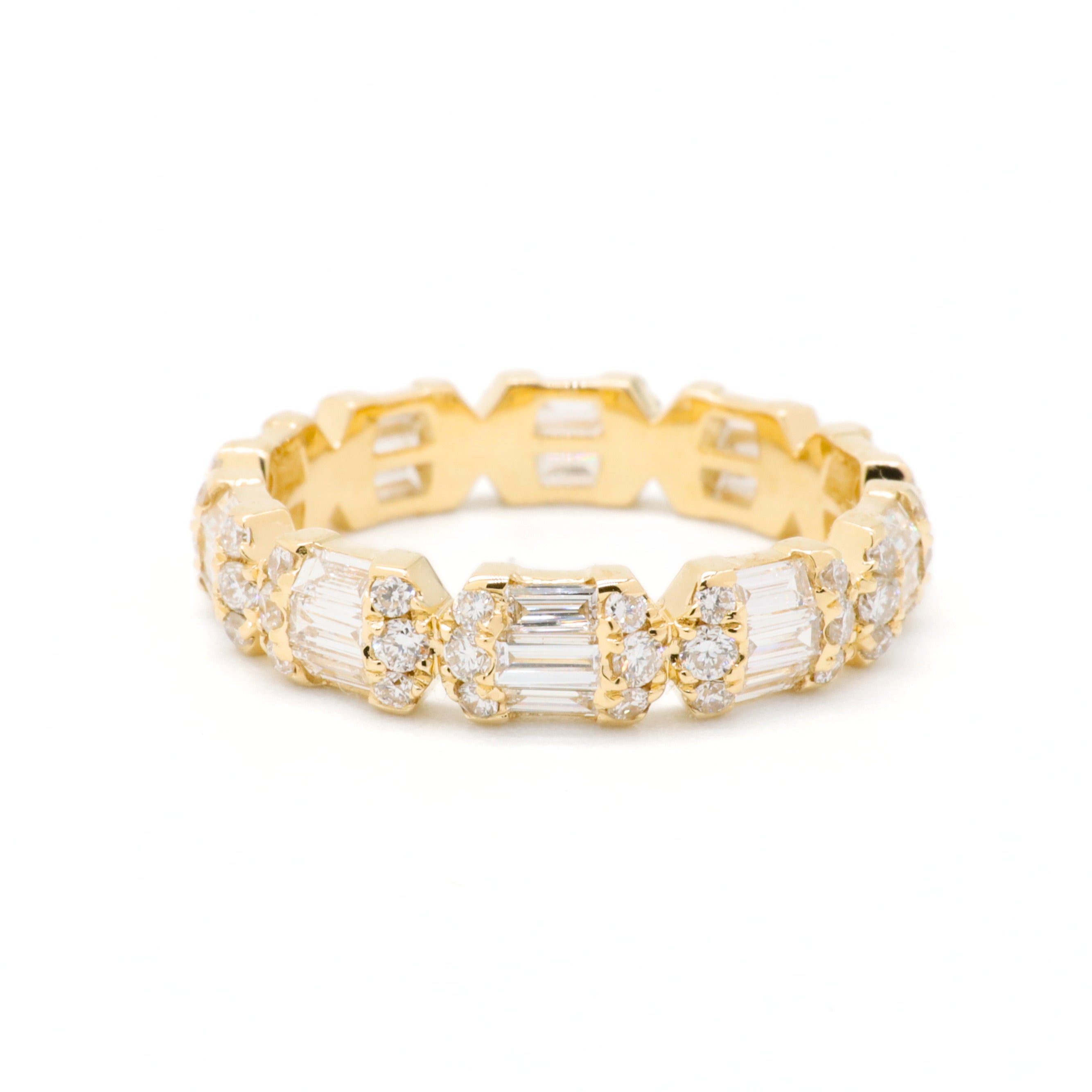 Luxury Lab-Grown Diamond Baguette Cluster Ring